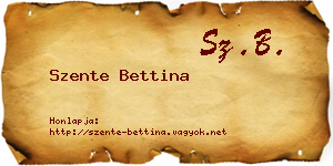 Szente Bettina névjegykártya
